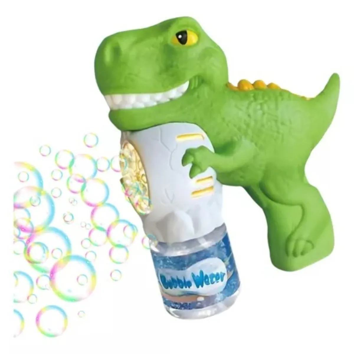 OEM - PISTOLA DE BURBUJAS JUGUETE PARA NIÑOS BUBBLE LUZ DINOSAURIO