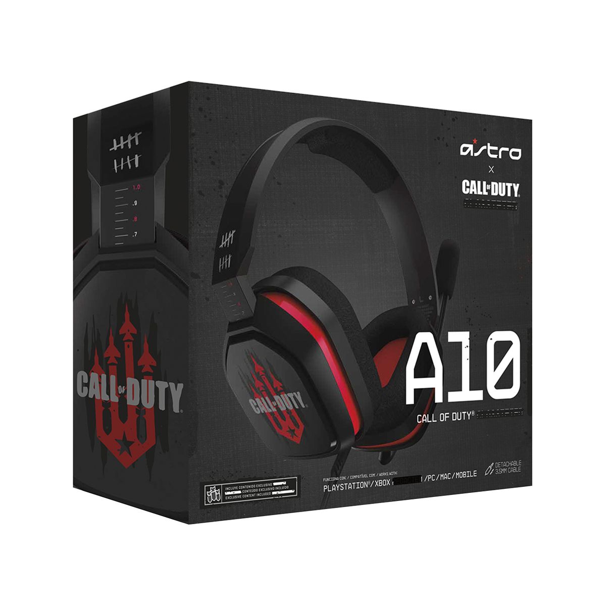 LOGITECH - HEADSET A10 CALL OF DUTY COLD WAR BLACK/RED-3.5