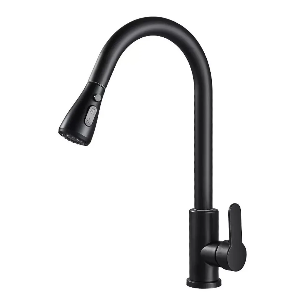 MUNDO MAGIA - Llave Monomando Lavaplatos Profesional Extraíble Negra