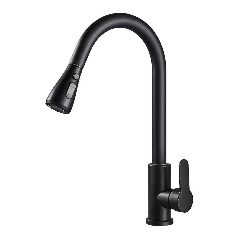 MUNDO MAGIA - Llave Monomando Lavaplatos Profesional Extraíble Negra
