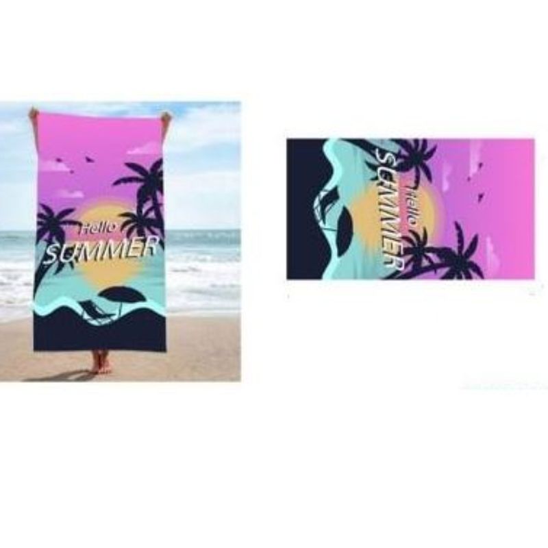 OEM - TOALLA DE PLAYA  PARA PISCINA CAMPING PLAYA 70CM X 140CM