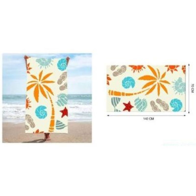 OEM - TOALLA DE PLAYA  PARA PISCINA CAMPING PLAYA 70CM X 140CM