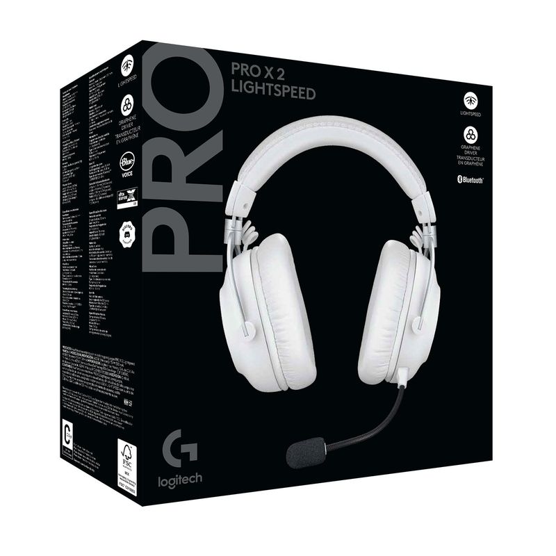 LOGITECH - 981-001268 HEADSET PRO X LIGHTSPEED 2 WHITE LOGITECH