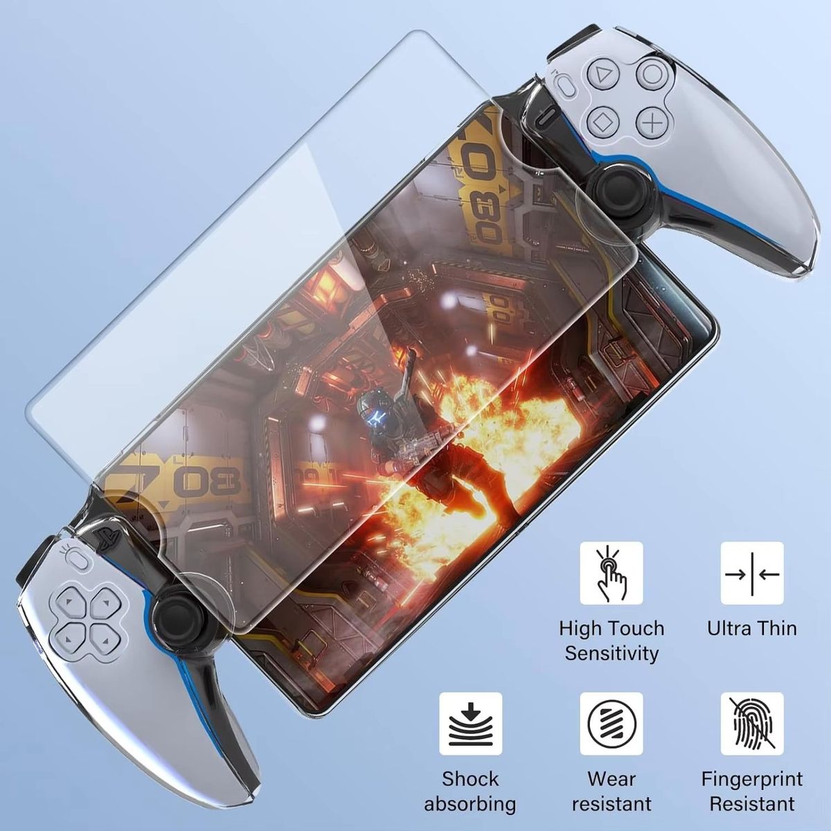 GENERICO - Pack Estuche + Funda + Mica + Grips Para Playstation Portal