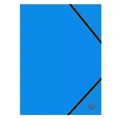 HAND - Pack 10 Carpetas Oficio Azul Solapa Y Elástico - SC