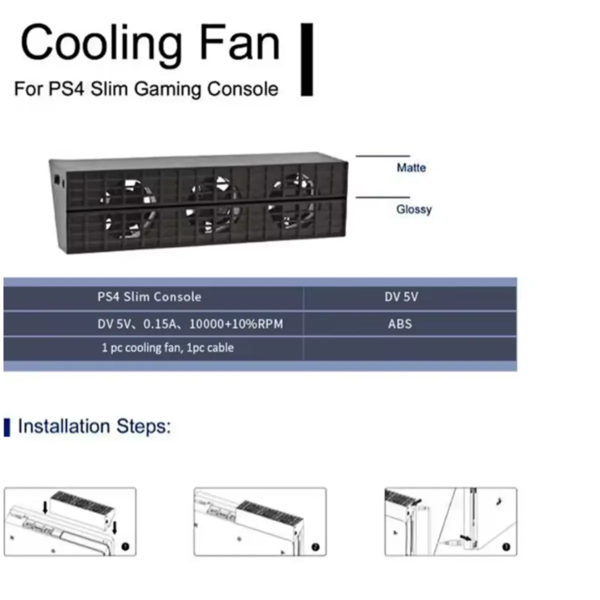 DOBE - Ventilador Refrigeración USB externo PS4 Slim Control temperatura