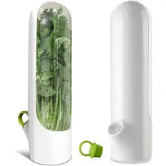 WAKESHOME - Contenedor de Hierbas para Refrigerador Protector de Cilantro