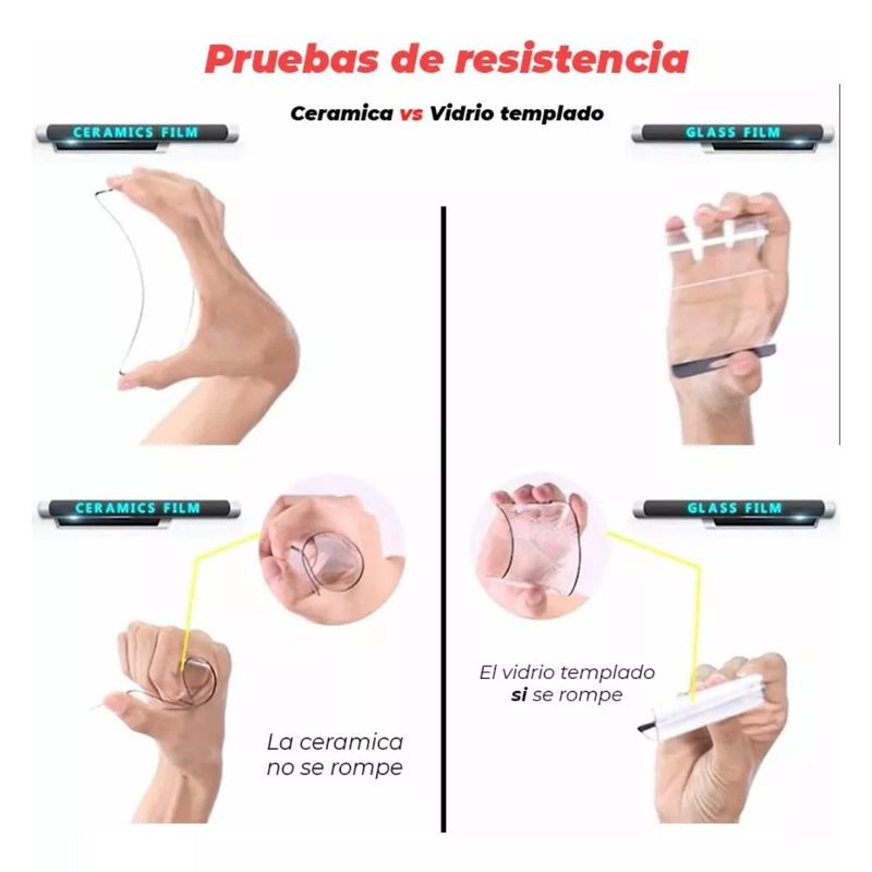 GENERICO - Pack 3 Laminas de Ceramica para Samsung A72 Resistente Antigolpes