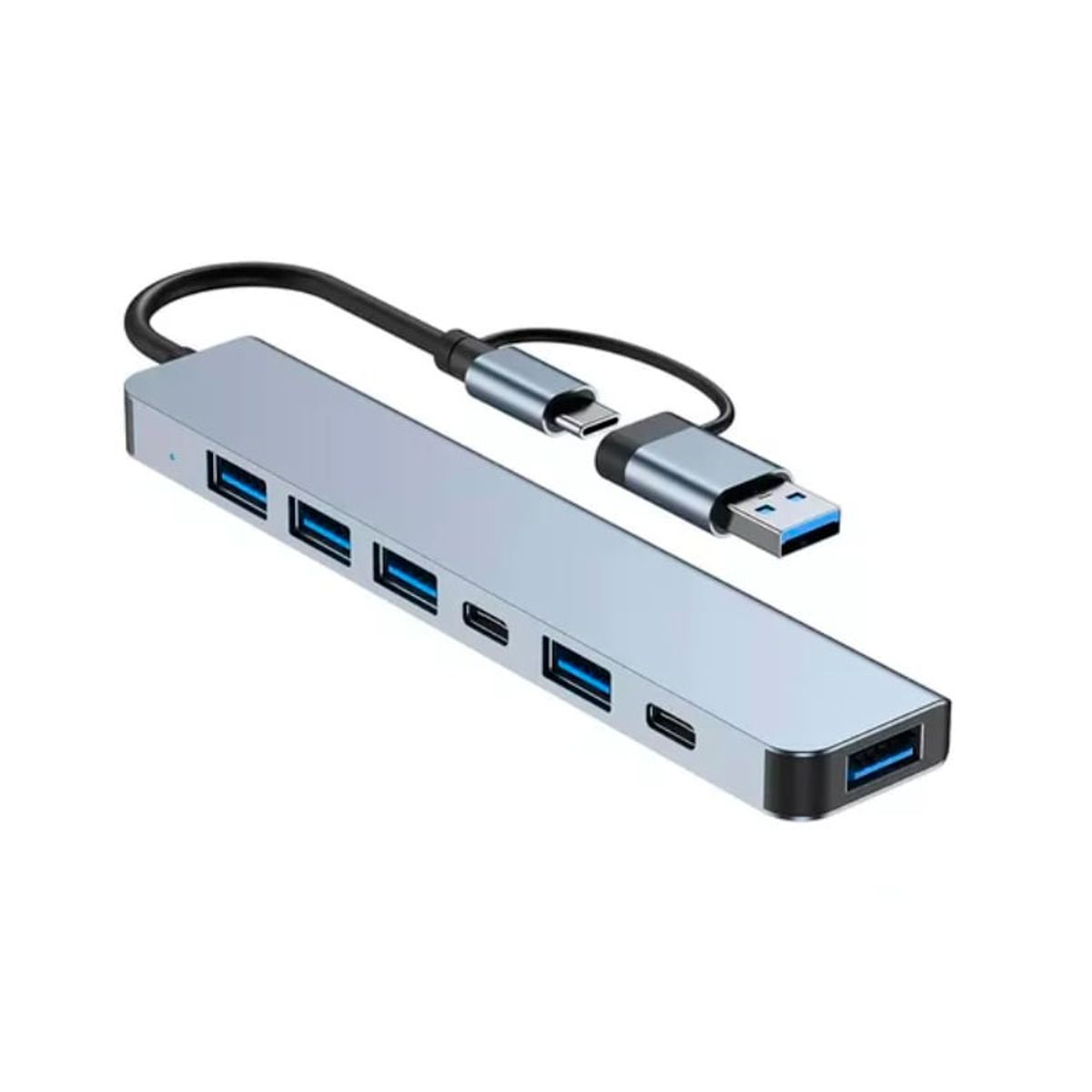 GENERICO - Hub Adaptador USB Tipo C 7 En 1 Para Macbook iPad Notebook