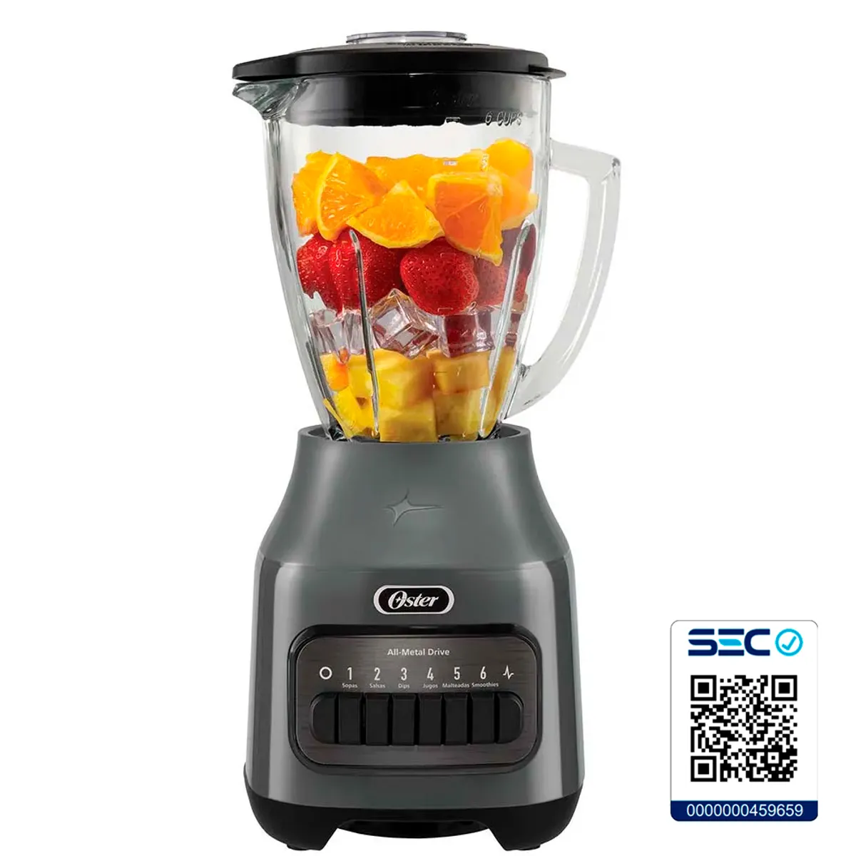 OSTER - Licuadora Oster vaso de vidrio 6 velocidades 1500ml