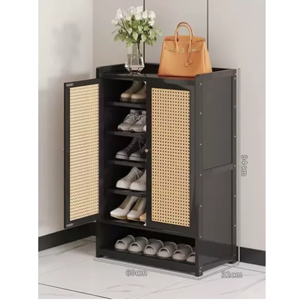 GENERICO - Zapatero Organizador Ratan Bambo 60x94x32