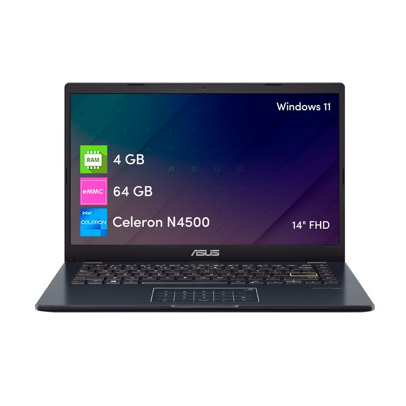 ASUS - Notebook Asus Vivobook Go Celeron 4GB 64GB 14 FHD W11 Negro
