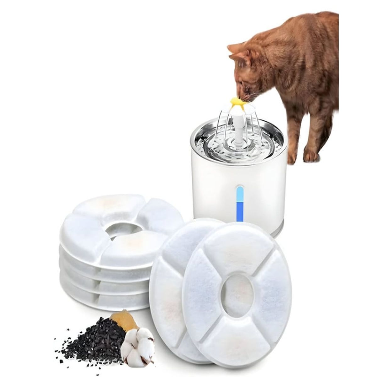 GENERICO - Pack X12Filtros Bebedero Fuente De Agua Eléctrico Gato Perro