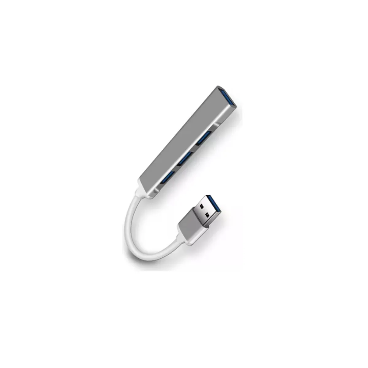 GENERICO - Hub Adaptador Usb 3.0 4 En 1 Multipuerto Ultra Slim