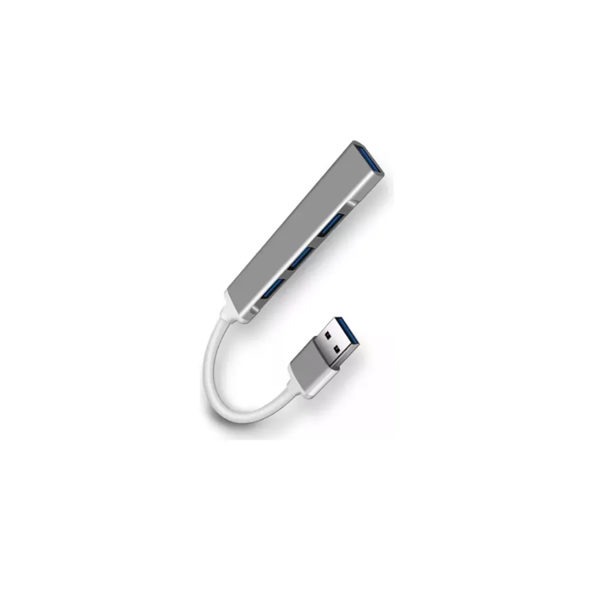 GENERICO - Hub Adaptador Usb 3.0 4 En 1 Multipuerto Ultra Slim