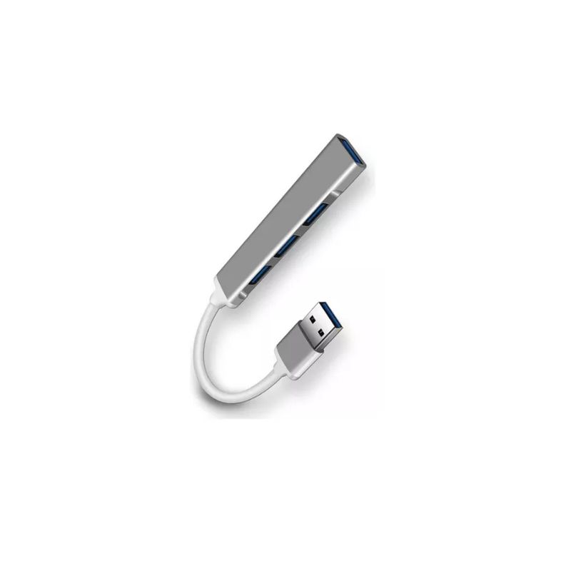 GENERICO - Hub Adaptador Usb 3.0 4 En 1 Multipuerto Ultra Slim
