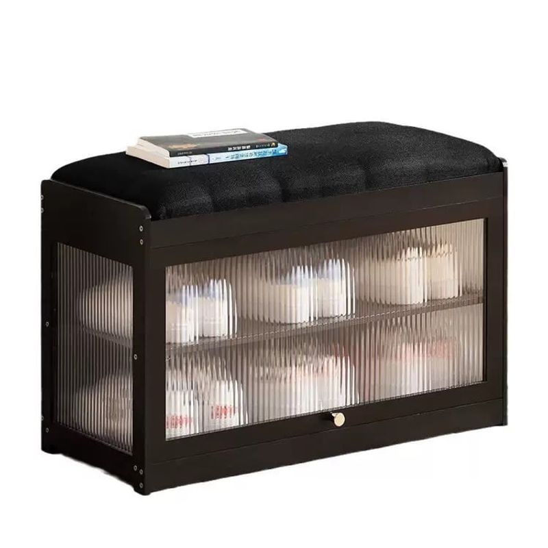 IDEEHOUSE - Zapatero Organizador Con Asiento Multifuncional Negro