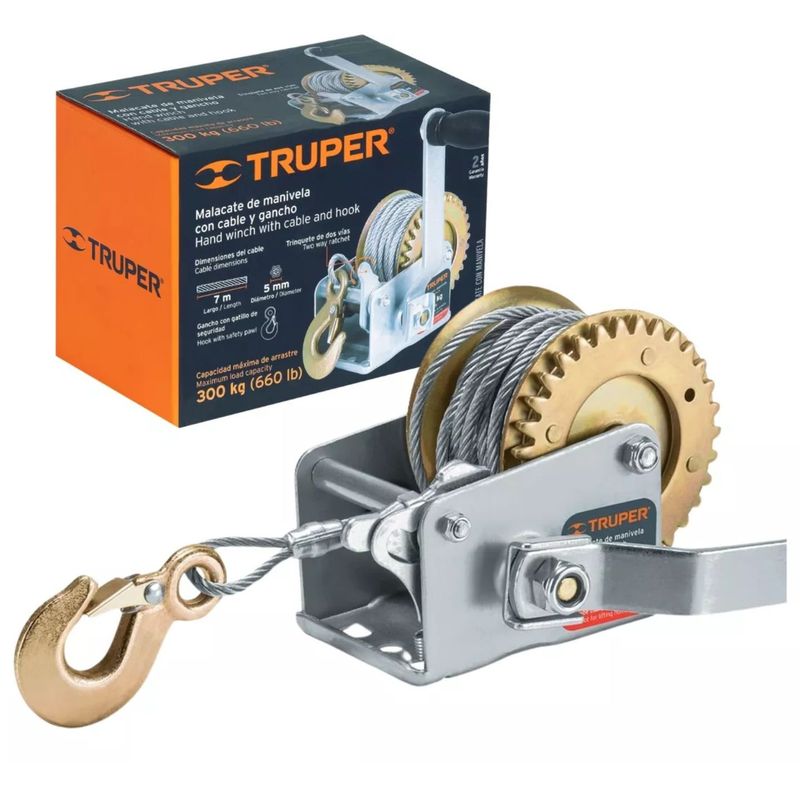 TRUPER - Winche Malacate Manual 300 Kg Truper