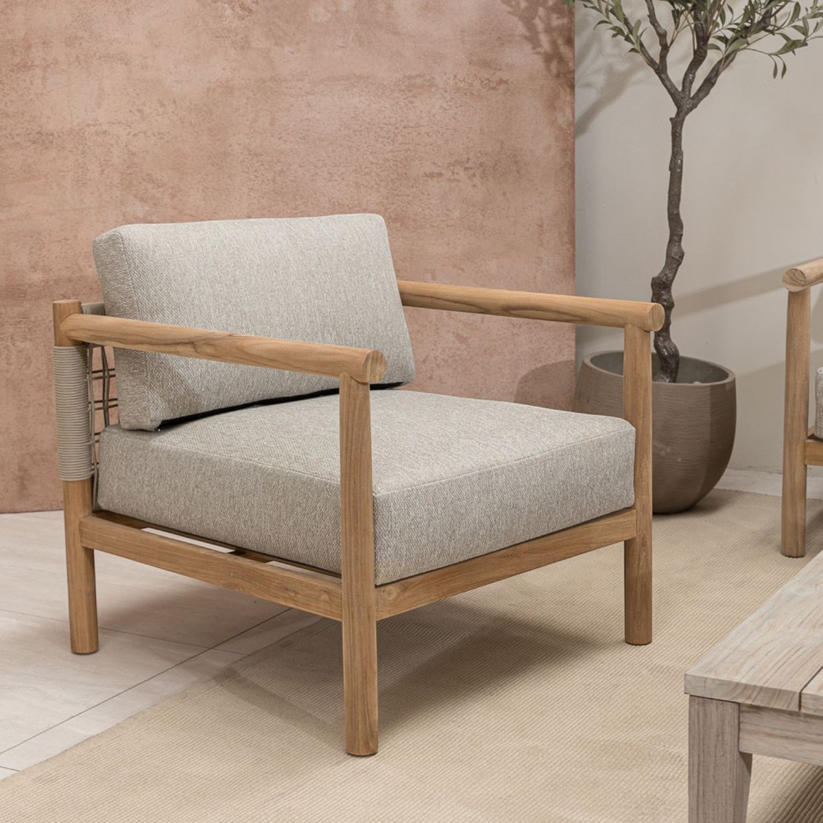 AMOBLE - Poltrona terraza Maya gris Amoblé