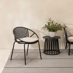 AMOBLE - Poltrona terraza Berta Negra Amoblé