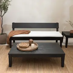 AMOBLE - Sofa terraza Cataneo Negro Amoblé