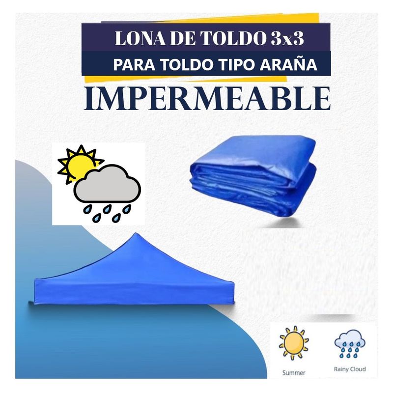 COMPRAPO - Carpa Lona Cobertor Repuesto para Toldo Araña 3x3 Impermeable