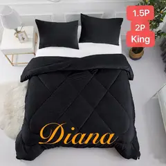 ANGELES DEL HOGAR - COBERTOR PLUSH CON CHIPORRO LISO KING NEGRO