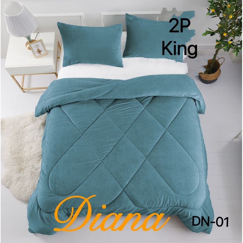 ANGELES DEL HOGAR - COBERTOR PLUSH CON CHIPORRO LISO KING  AZUL