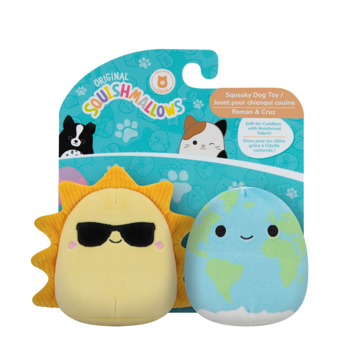 SQUISHMALLOWS - Pack 2 Peluches 10 Cm Para Mascotas Squishmallows