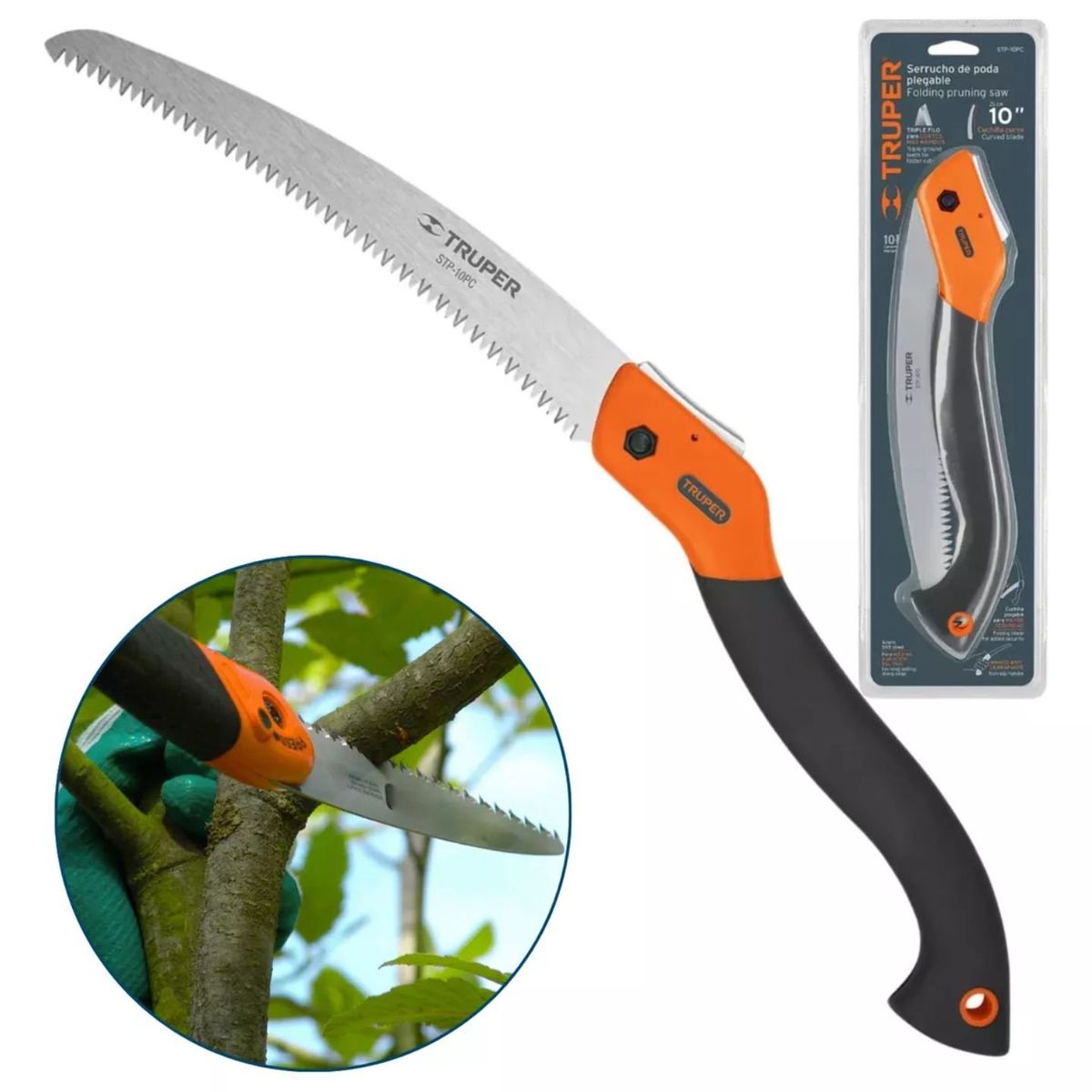 TRUPER - Serrucho Para Podar Arboles Camping Plegable Truper
