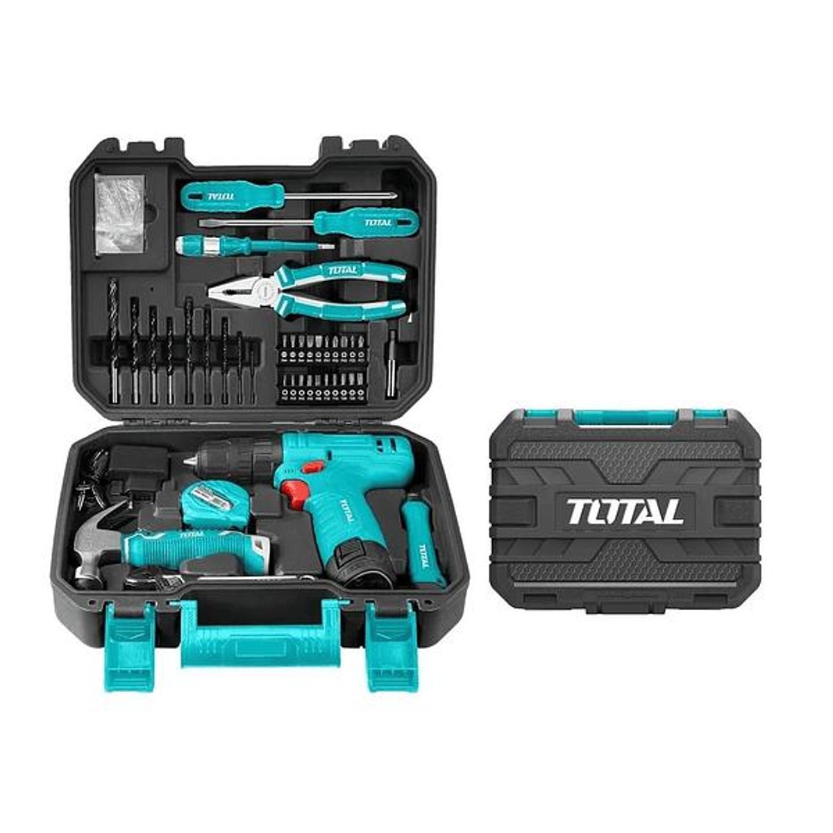 TOTAL TOOLS - TALADRO 12V +SET HERRAM 81 PZAS+1B 15A+C TOTAL THKTHP10812