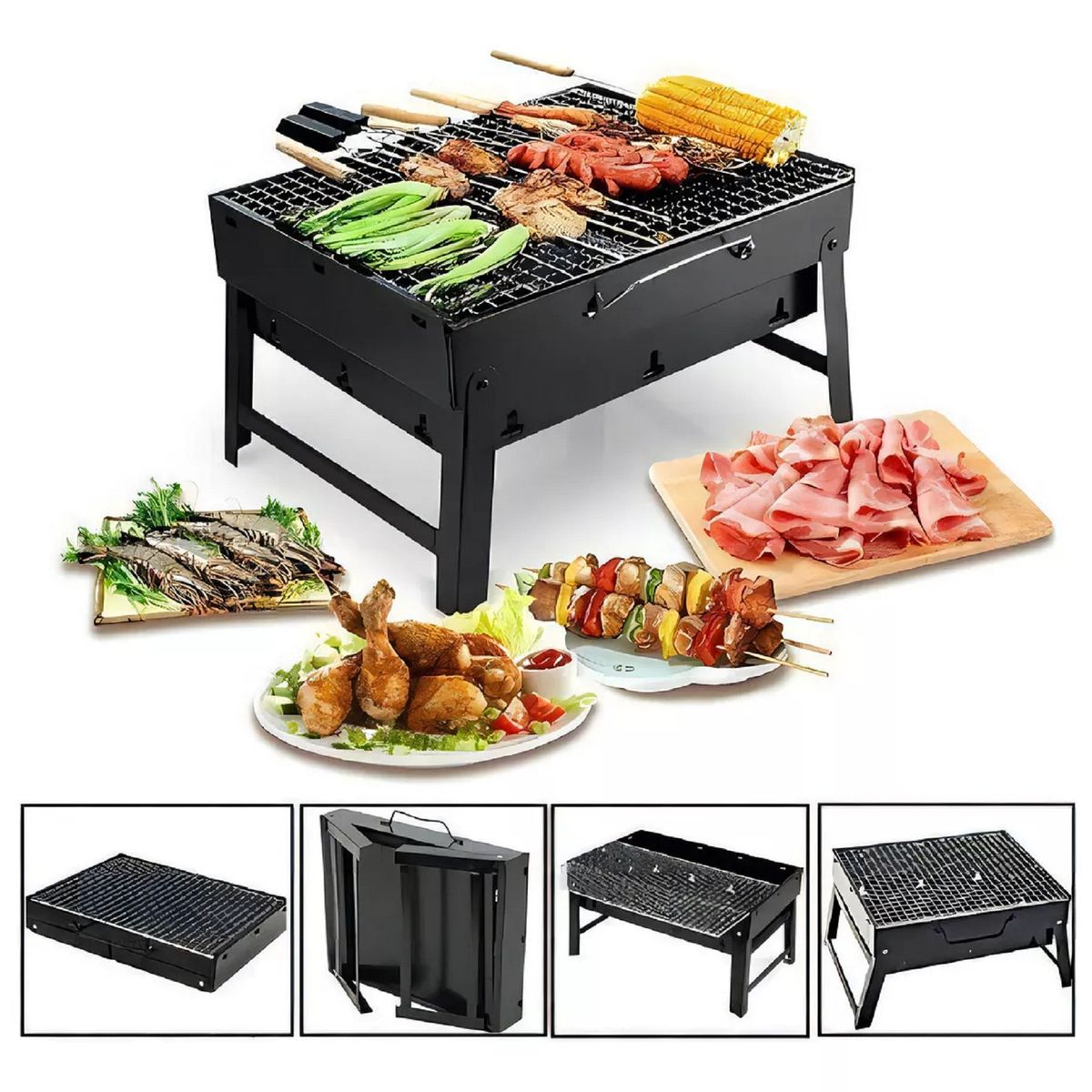 GENERICO - Mini Parrillera Plegable De Carbon Portatil Parrillera