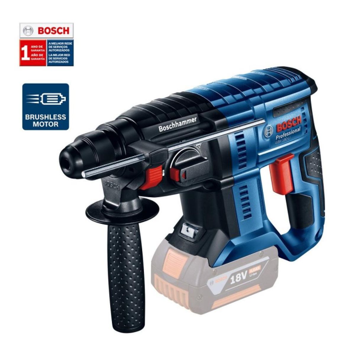 BOSCH - ROTOMARTILLO INALAMBRICO BOSCH 18V GBH180LI SIN CARGADOR NI BATERIA