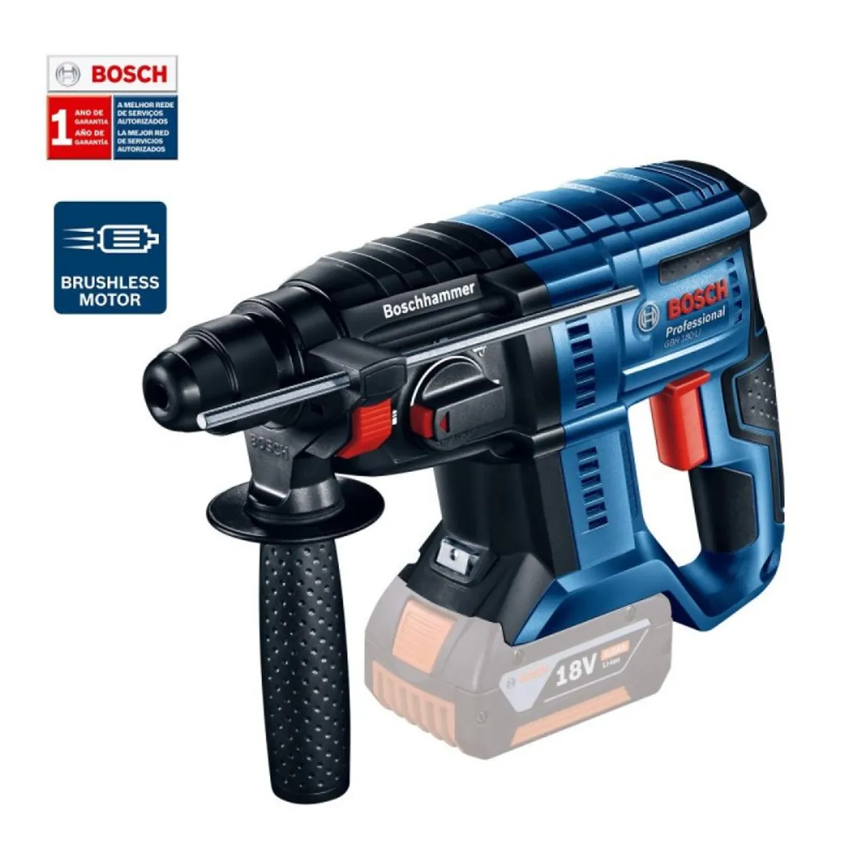 BOSCH - ROTOMARTILLO INALAMBRICO BOSCH 18V GBH180LI SIN CARGADOR NI BATERIA