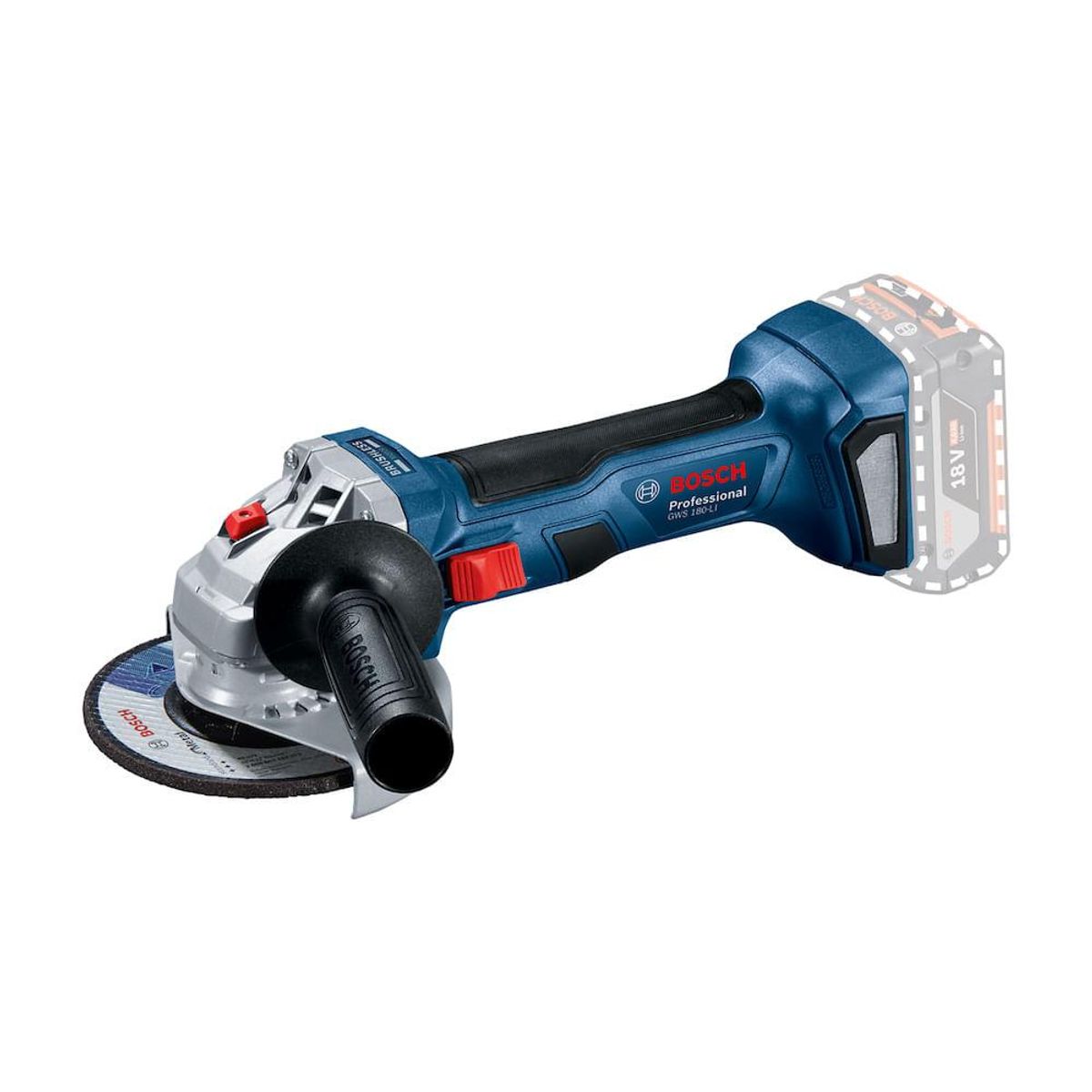 BOSCH - ESMERIL ANGULAR BOSCH 7 GWS 180-LI PROF SIN BAT NI CARG