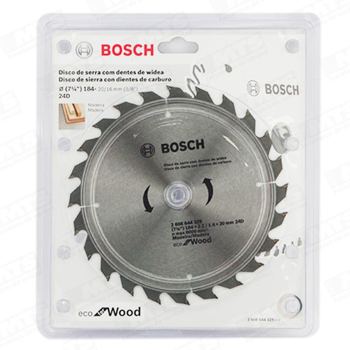 BOSCH - DISCO SIERRA ECO 184MM 714 X 24 DIENTES BOSCH