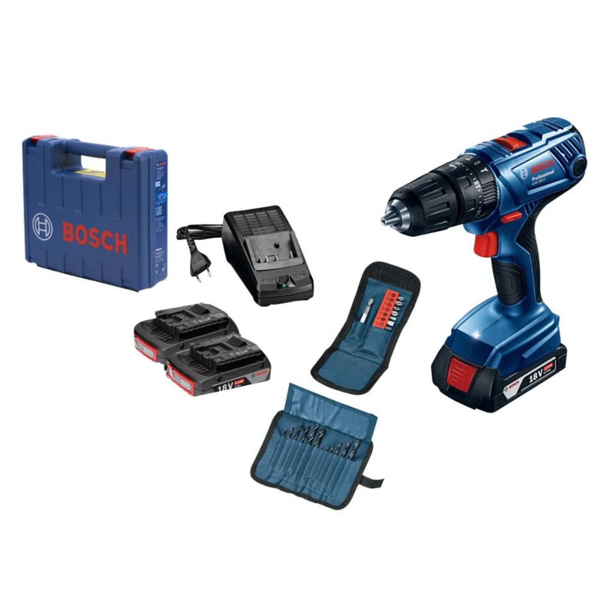 BOSCH - Taladro Percutor Gsb 180-li + Kit 23 Accesorios Bosch
