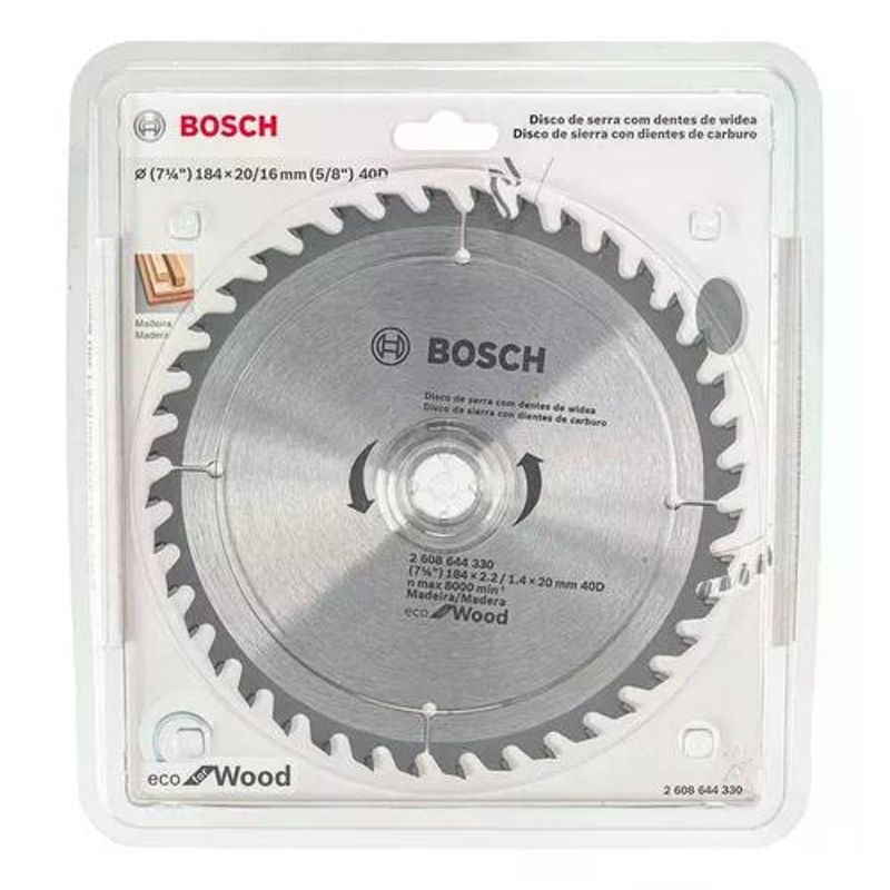 BOSCH - DISCO DE SIERRA ECO 184MM 714 X 40D BOSCH