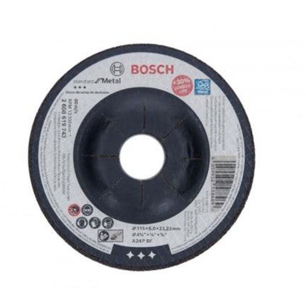 BOSCH - DISCO DESBASTE METAL BOSCH 4 12X78 6MM