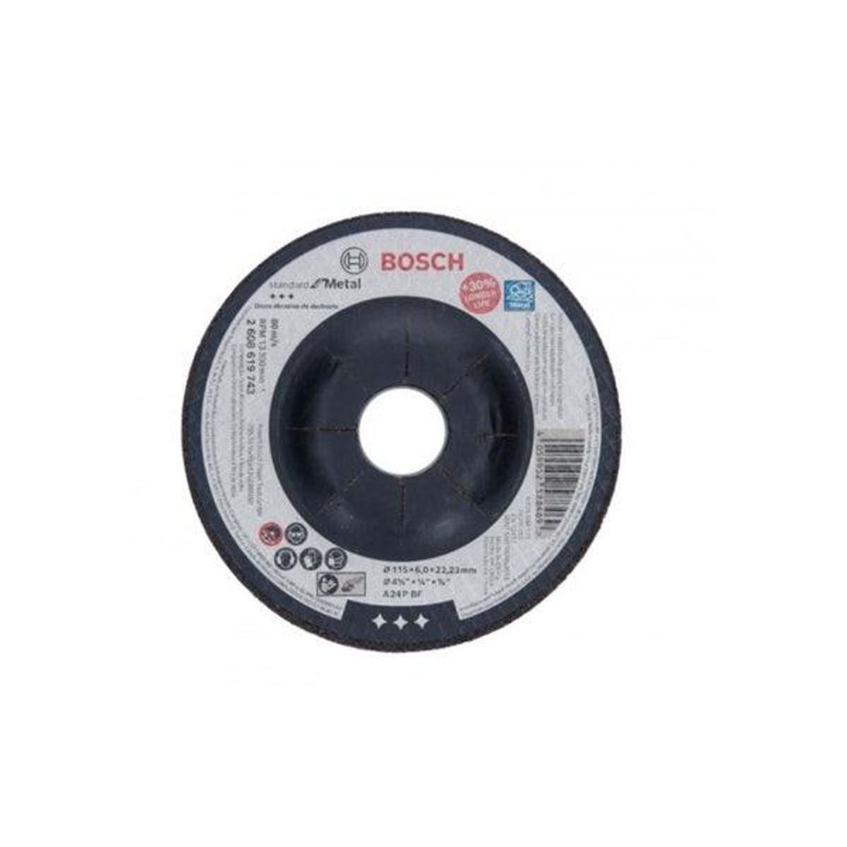 BOSCH - DISCO DESBASTE METAL BOSCH 4 12X78 6MM