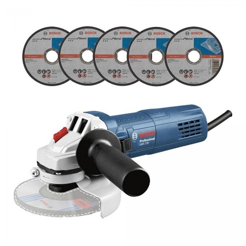 BOSCH - ESMERIL ANGULAR BOSCH 1700 W GWS 700 - 220V + 5 DISCOS