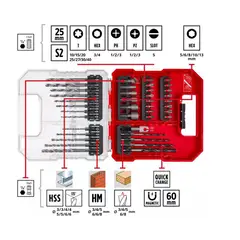 EINHELL - SET ACCESORIOS L-CASE 40 PZ PUNTAS - DADOS-BR