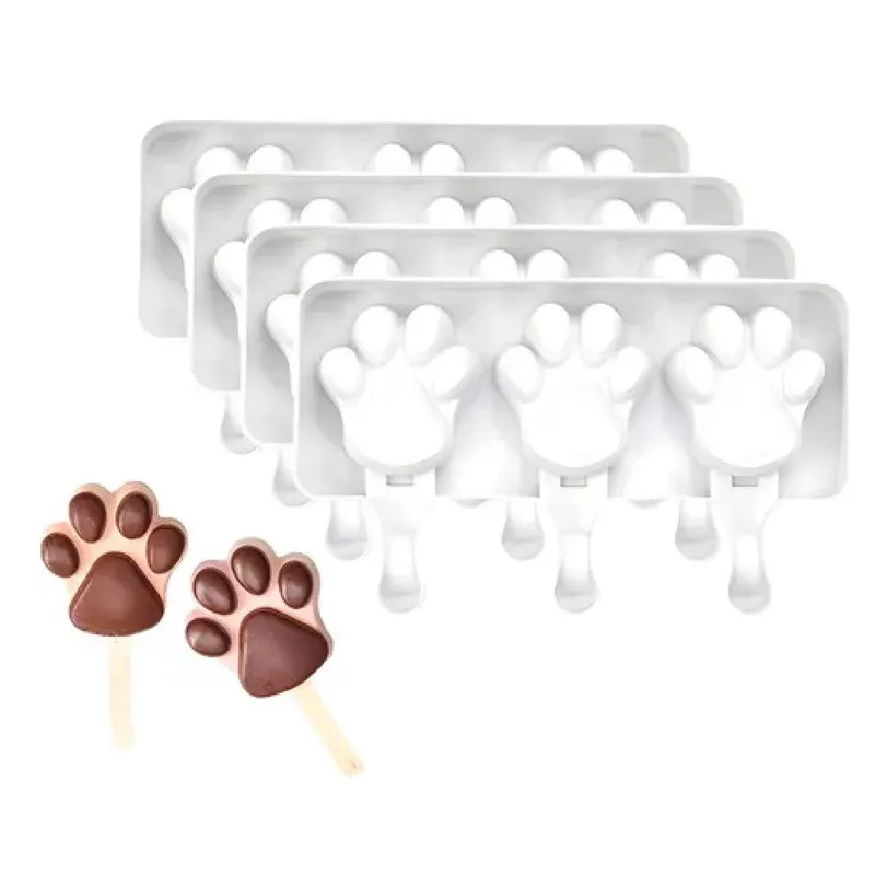 PASTELERIUS - X4 Molde Helado Silicona Molde Helados Moldes Paleta Patitas