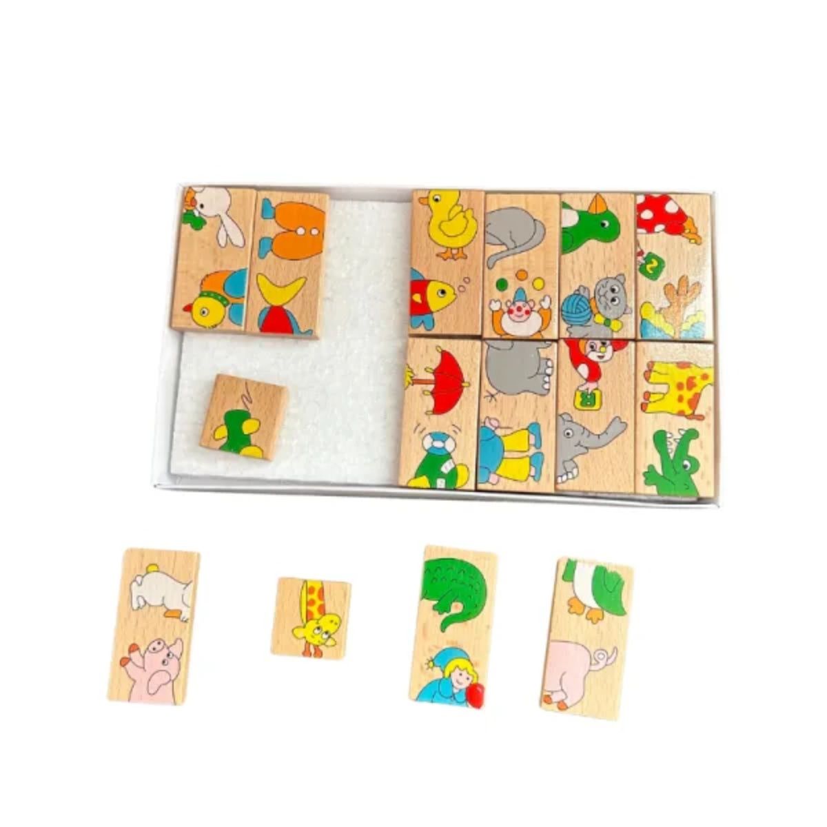 GENERICO - Domino Madera Animales Juego Didactico Para Niños