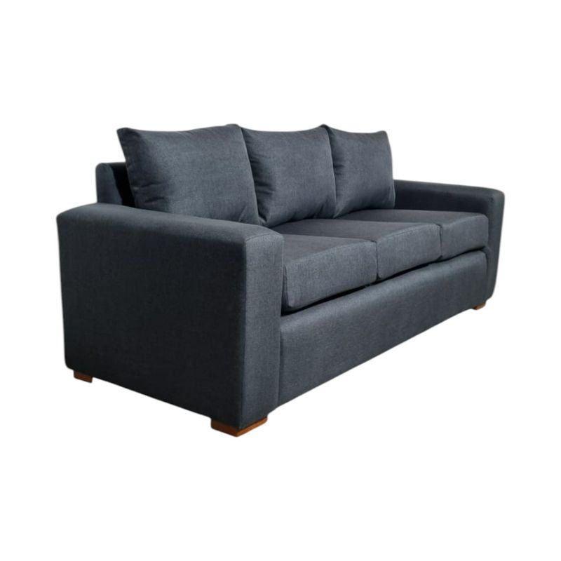 DISEÑOS VALESTRINI - SOFA STEFANNY EN LINO GRIS OSCURO.
