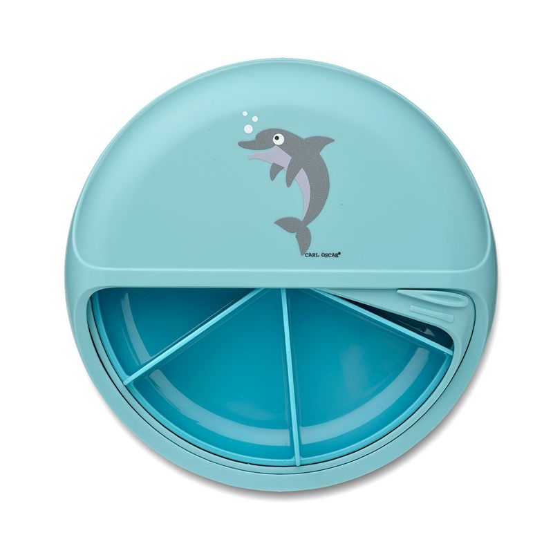 GENERICO - Plato Para Niños SnackDisc Celeste