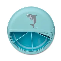 GENERICO - Plato Para Niños SnackDisc Celeste