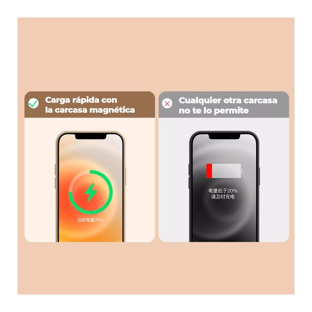 XUNDD - Carcasa para iPhone 13 Pro Silicon MagSafe Antigolpes