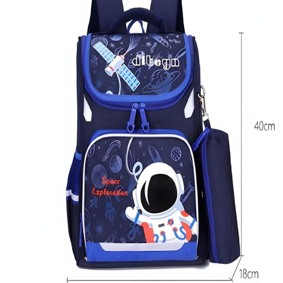GENERICO - Mochila Escolar con Ruedas para Niños Bolso AZUL