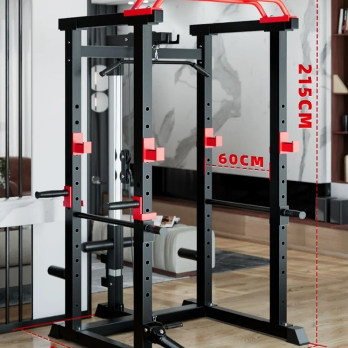 U BUY - Entrenador De Gimnasio Multifuncional Con Jaula Y Poleas